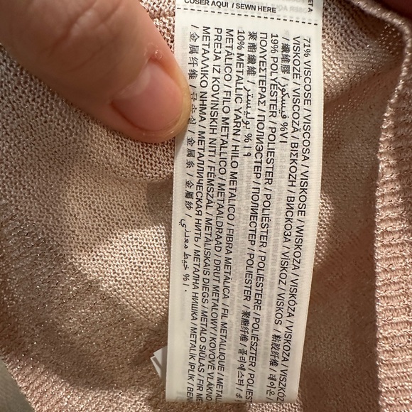 NWT Mango sparkly pink champagne sweater - Picture 3 of 6